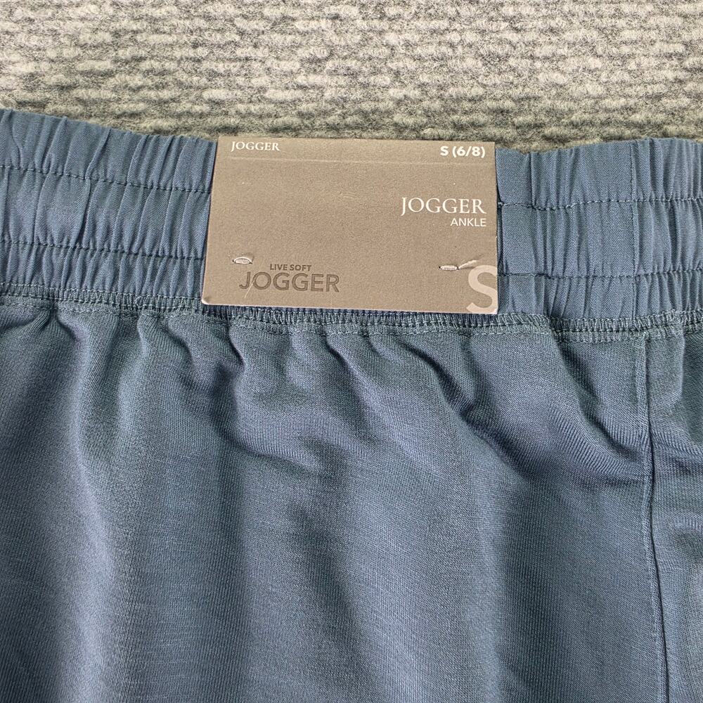Soft Surroundings Relaxed Ankle Jogger Pants Blue Womens Small Pull On Live Soft - Picture 5 of 12